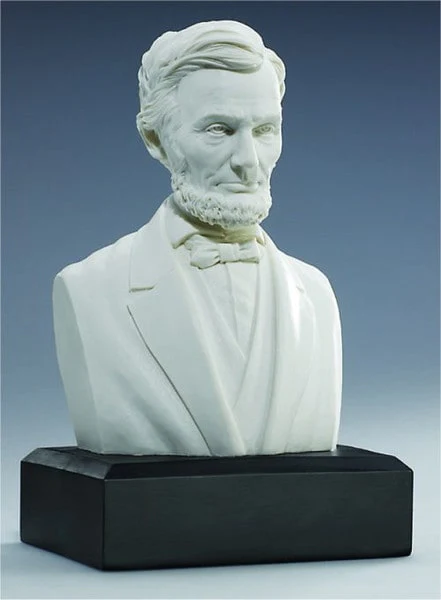 Abraham Lincoln Bust 6" White