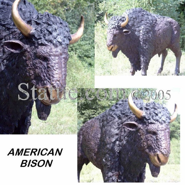 American Bison Buffalo 60" High Bronze