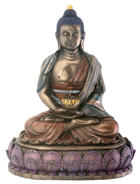 Amitabha Buddha on Lotus Statue