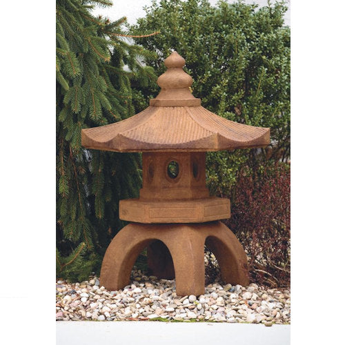 Bamboo Pagoda Temple Lantern Sculpture 34.75" High - Image 2