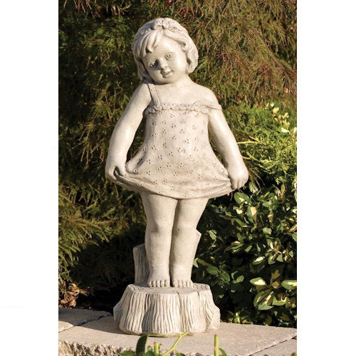 Bashful Girl Garden Statue Cement 22.5" High - Image 2