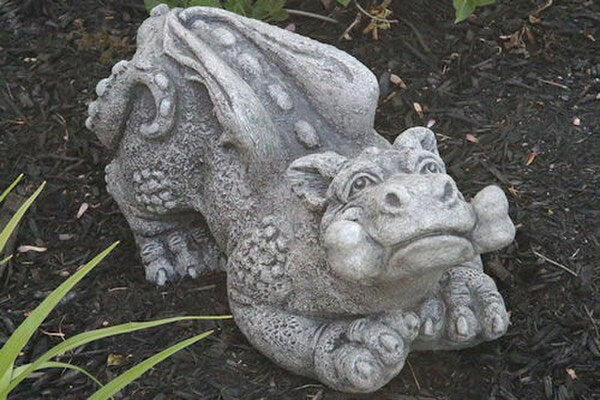 Biscuit the Little Dragon Cement Statue