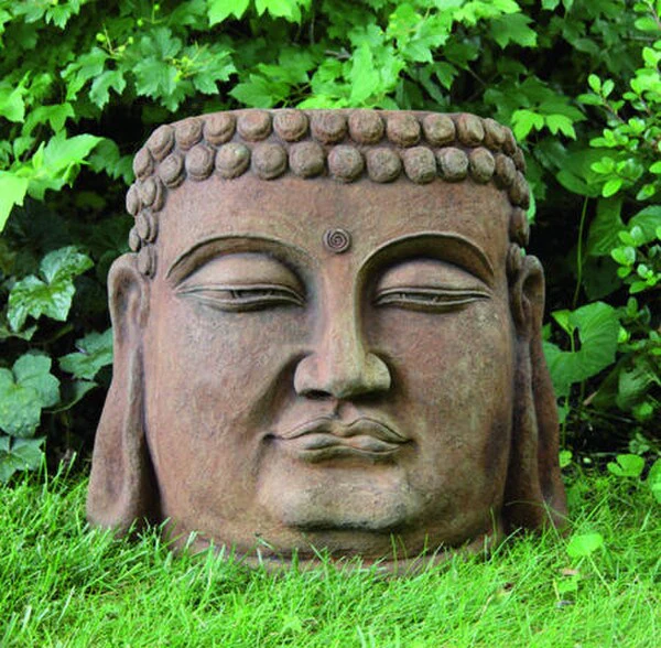 Buddha Face Garden Sculpture