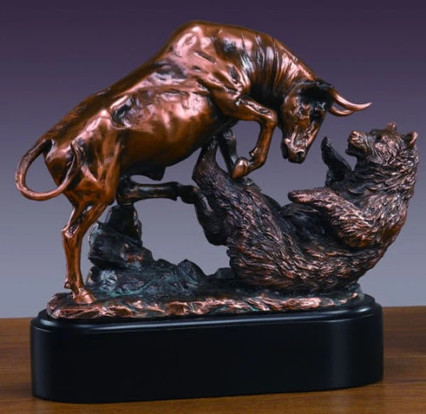 Bull And Bear Sculpture