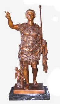 Caesar Augustus of Prima Porta Bronze Statue - Image 5