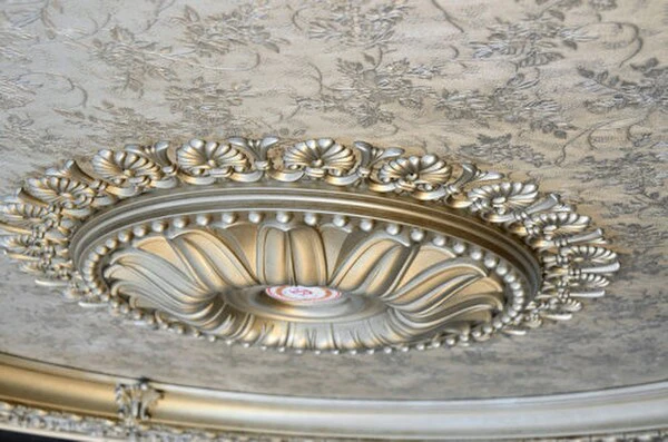 Champagne Round Ceiling Medallion 63 Inch - Image 3