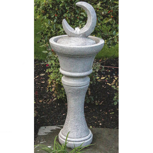 Crescent Moon Fountain with Light - Image 2