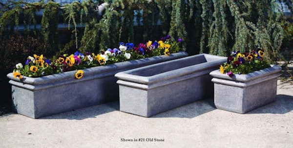 Double Rim Rectangle Box Planter 24" - Image 2