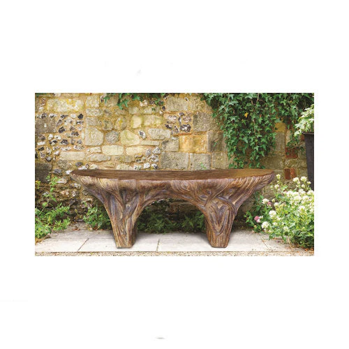 Driftwood Garden Cement Bench 44" L - Image 3