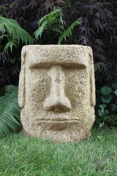 Easter Island Face Garden Sculpture