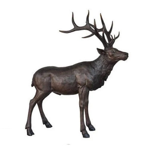 Elk Bronze Life Size Deer Statue - Image 2