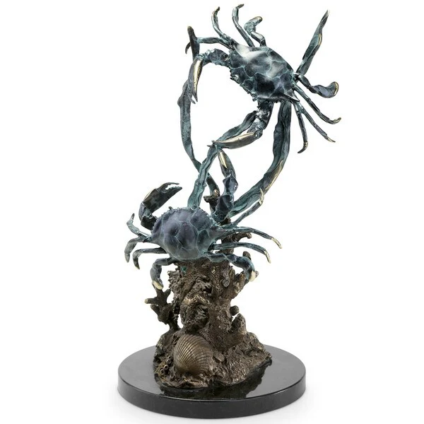 Fighting Blue Point Crabs Sculpture
