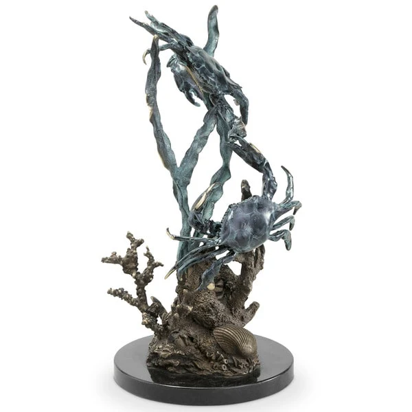 Fighting Blue Point Crabs Sculpture - Image 2