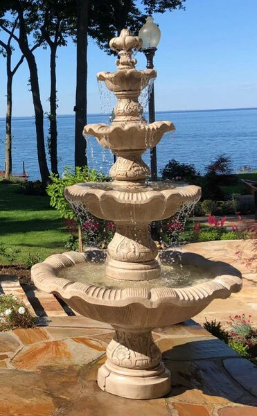 Four Tier Renaissance Estate Fountain 99" High