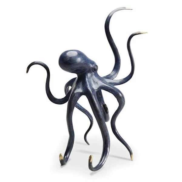 Freestanding Octopus Sculpture Brass - Image 2