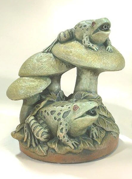 Frogs & Mushrooms Plumbed Water Feature
