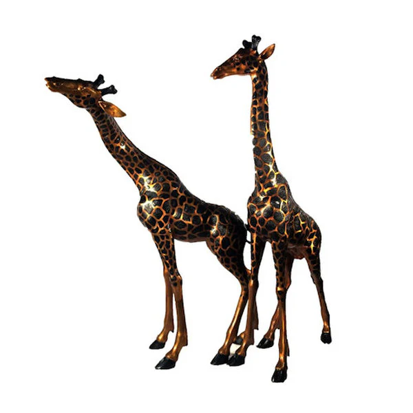 Giraffe Pair Bronze Statues