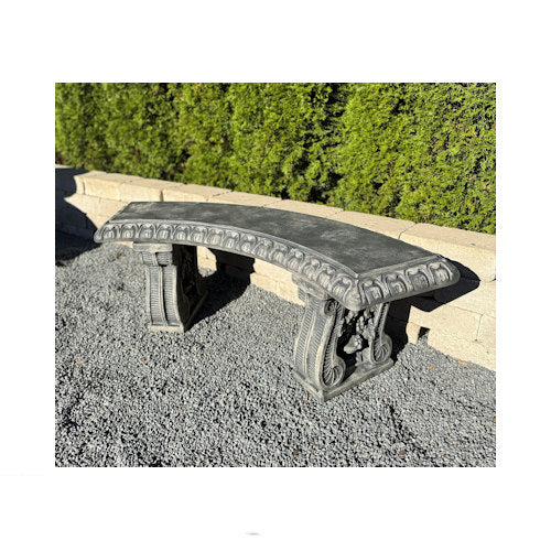 Grape Leaf Curved Garden Bench 53" Long
