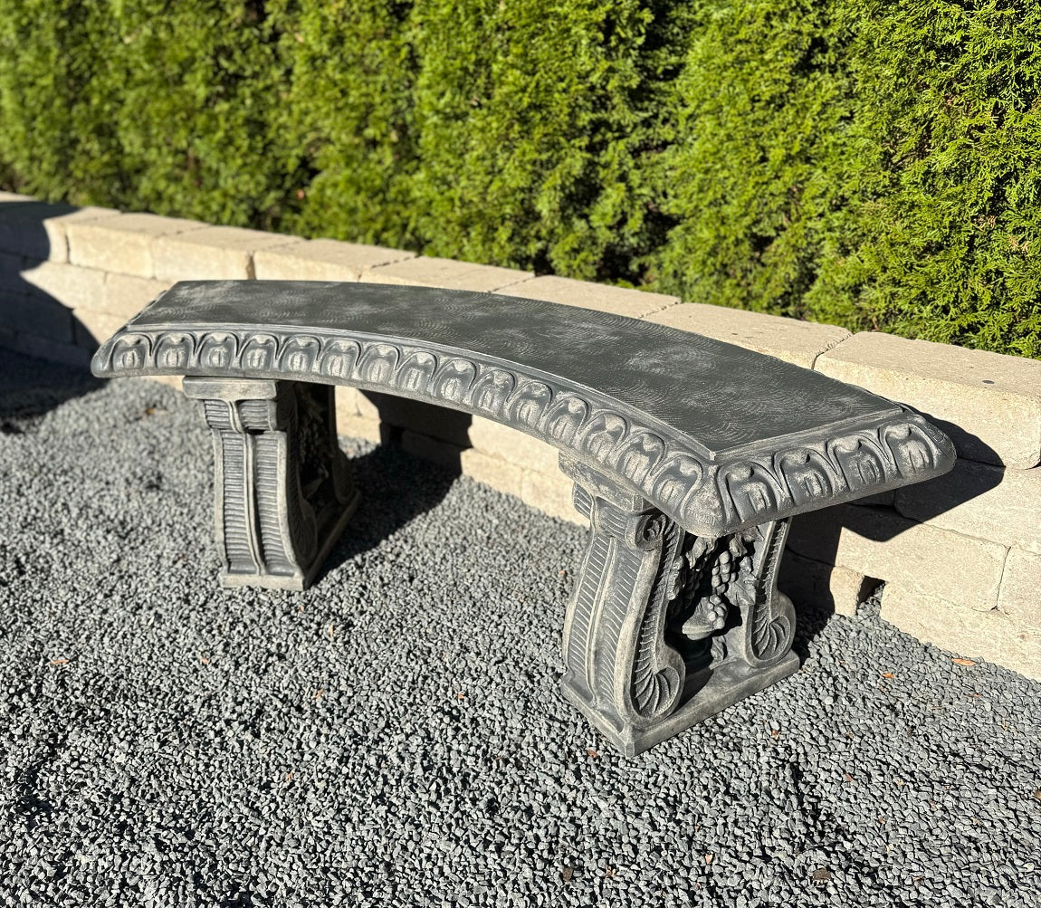Grape Leaf Curved Garden Bench 53" Long - Image 2