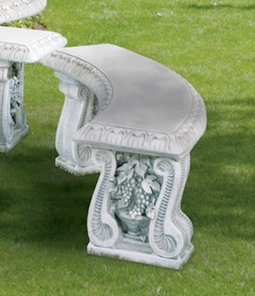 Grape Leaf Curved Garden Bench 53" Long - Image 3