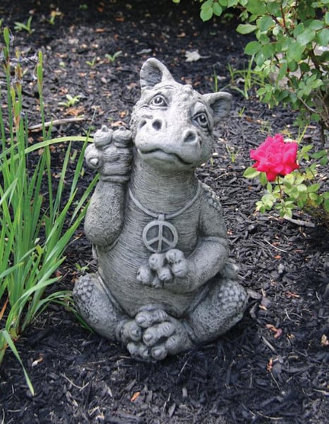 Groovy Garden Peace Dragon Sculpture 16.5" High - Image 2