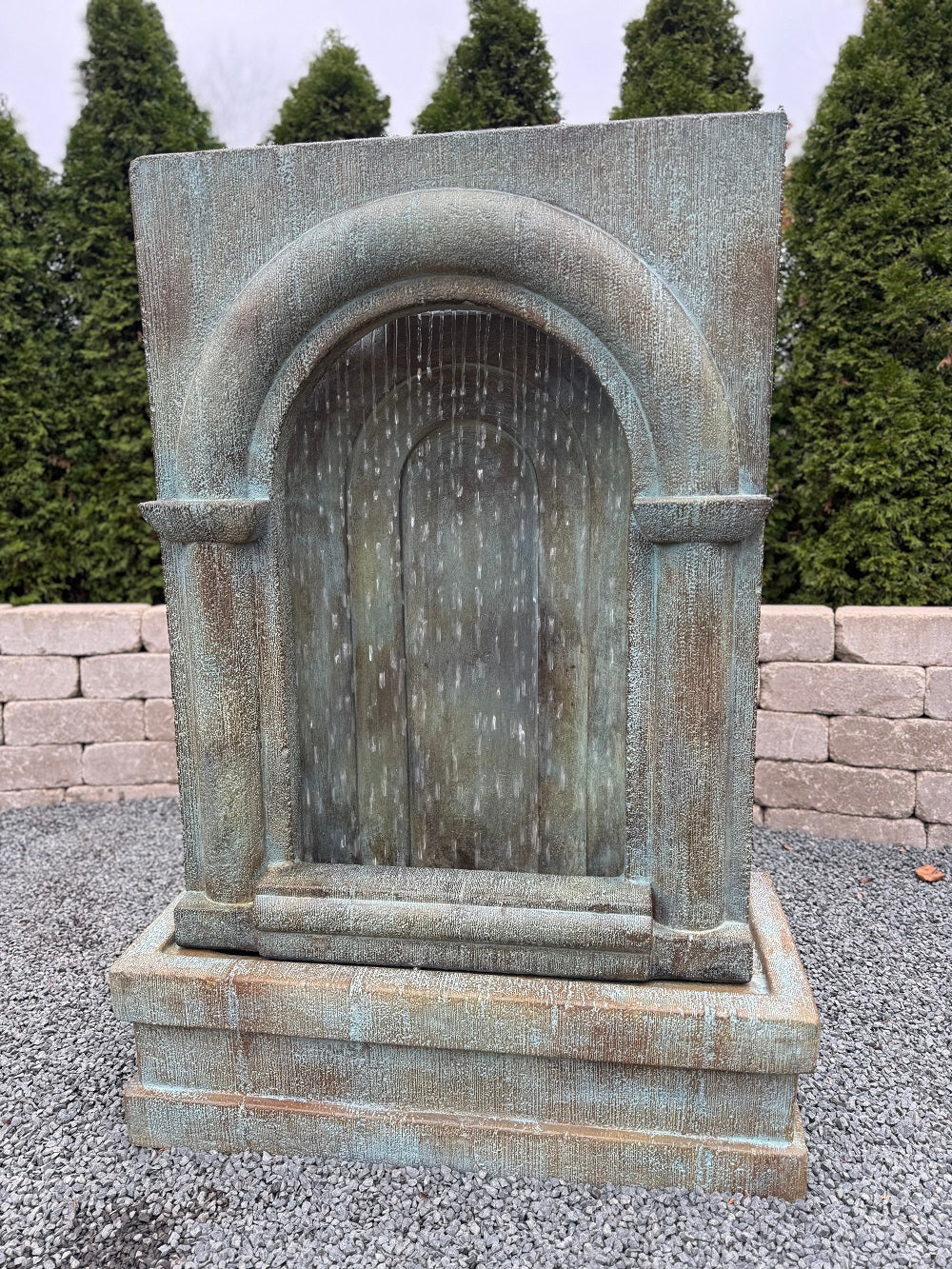 Grotto Falling Diamonds Fountain with Light 42" High