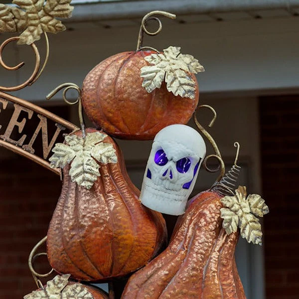 Happy Halloween Arch with Pumpkins and Skulls - Image 2