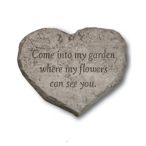 Heart Stone- Come Into My Garden Where My Flowers Can See You - Image 2