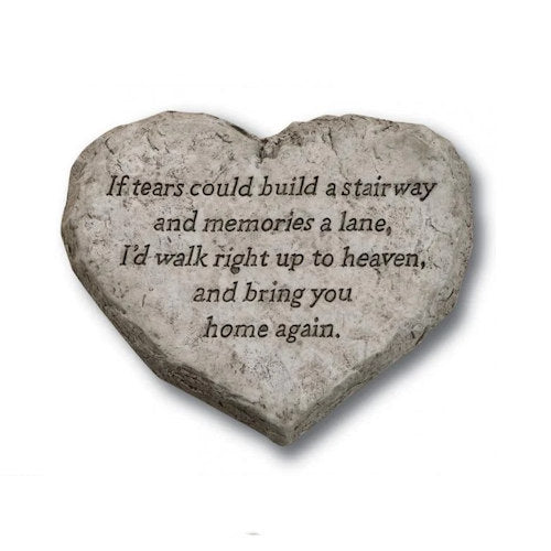 Heart Stone-If tears could build a stairway and memories a lane I'd walk right up to heaven and bring you home again - Image 2