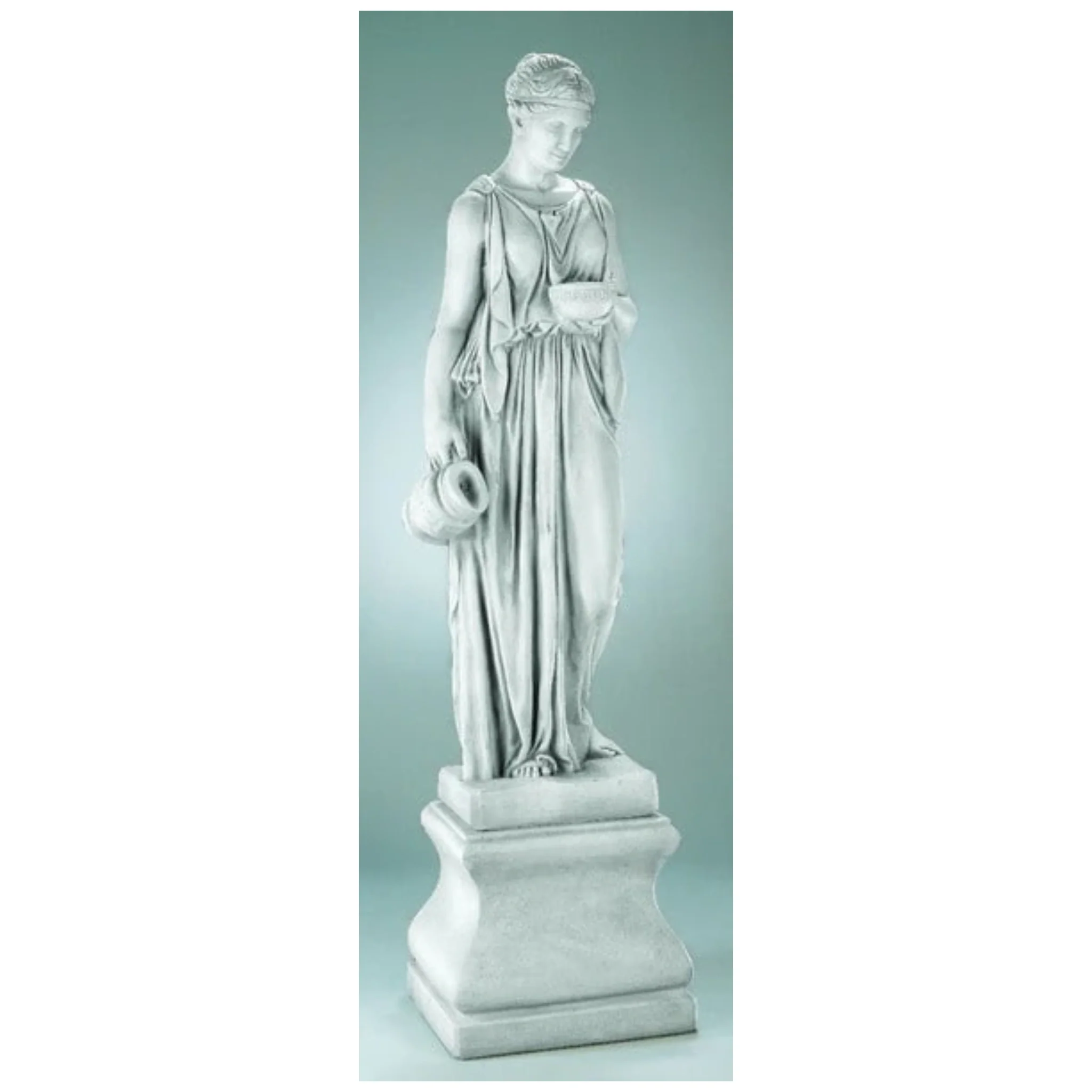Hebe With Base Pump Cover Water Feature Sculpture 81" High