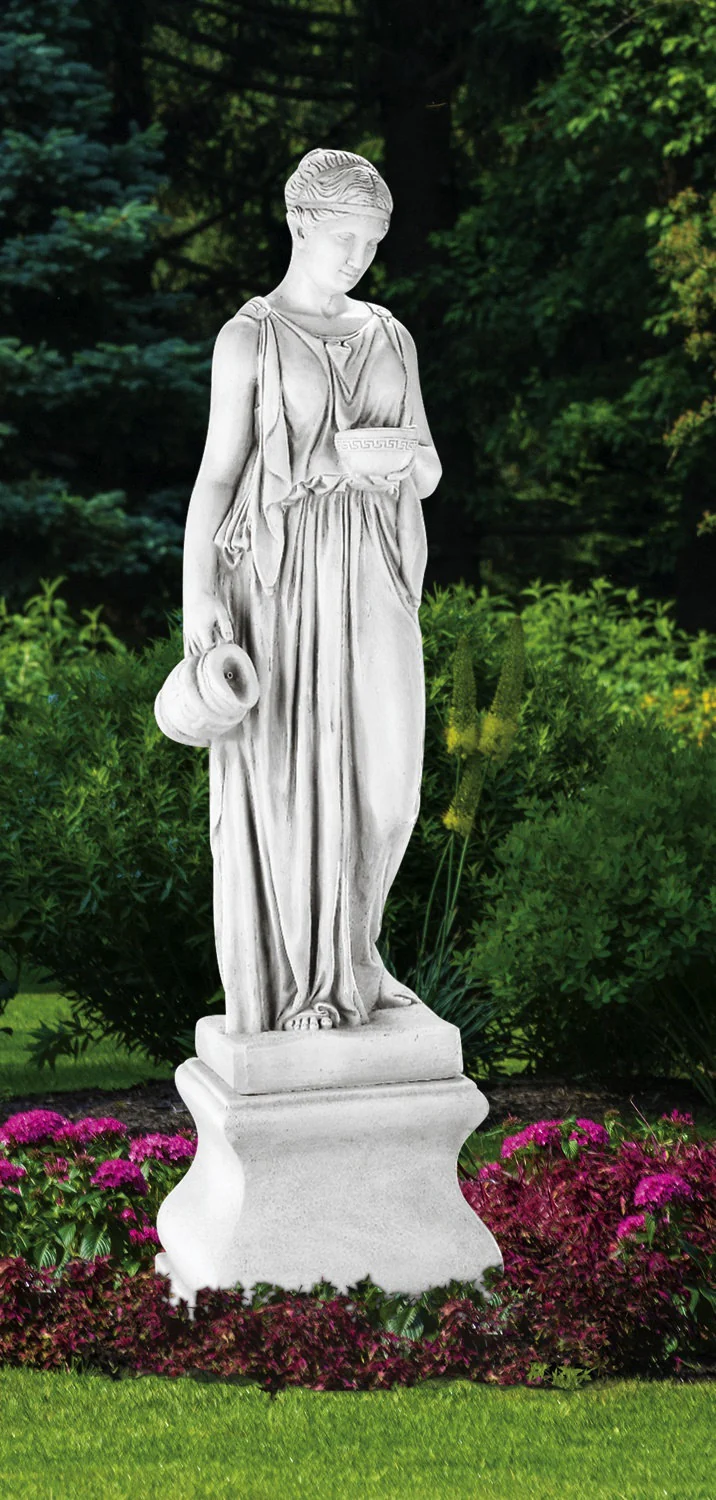 Hebe With Base Pump Cover Water Feature Sculpture 81" High - Image 2