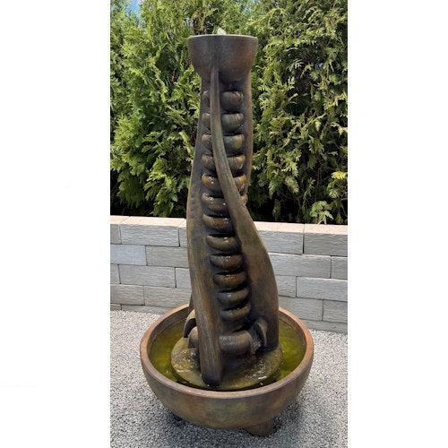 Helix Modern Cascading Garden Fountain 62" High
