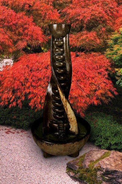 Helix Modern Cascading Garden Fountain 62" High - Image 2
