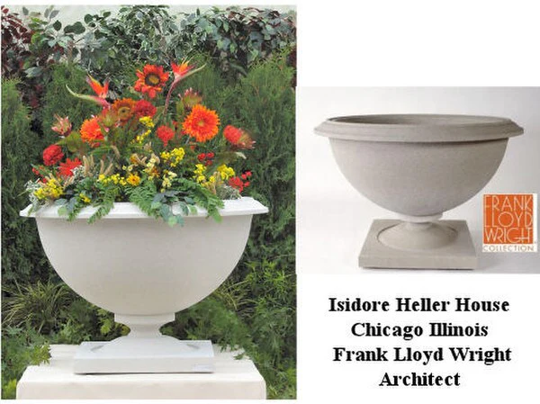 Heller Residence Urn by Frank Lloyd Wright Large 30" H - Image 2