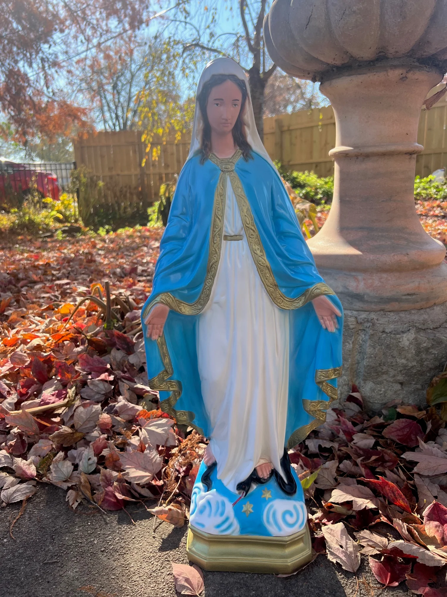 Our Lady Of Grace Color 24" High Statue - Image 2
