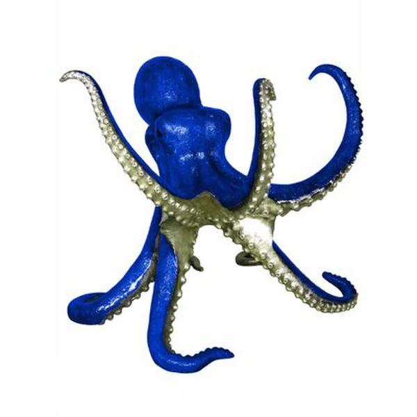 Octopus Table Base Bronze Statue  (Royal Blue)