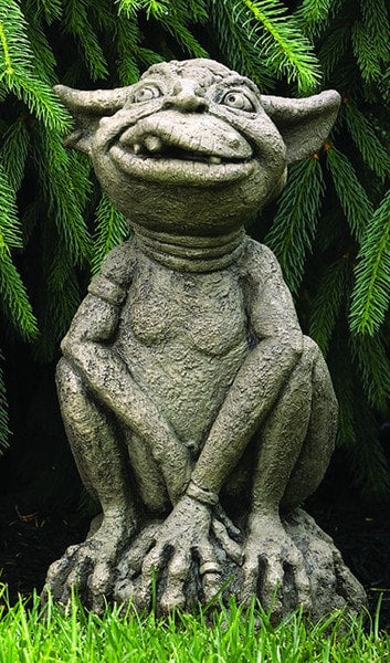 Orson Ogre Cement Garden Statue 18.25" High - Image 3