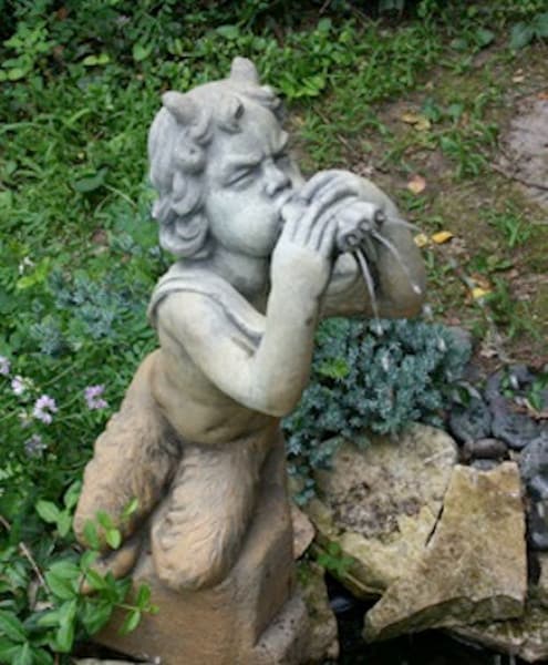 Pan Cement Garden Water Feature Statue 26" High