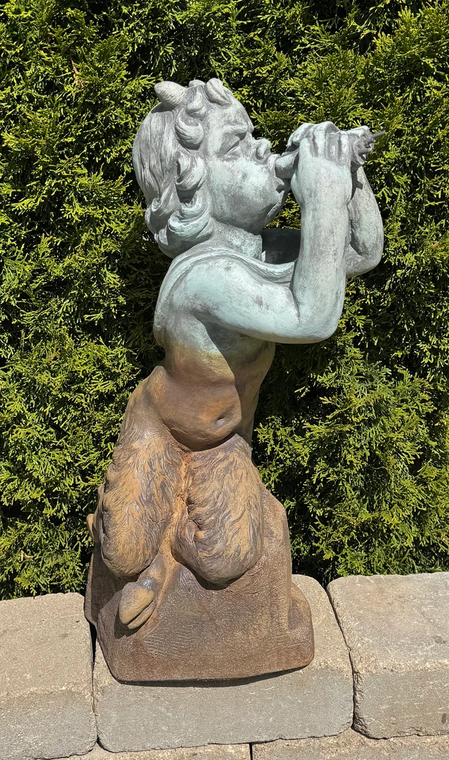 Pan Cement Garden Water Feature Statue 26" High - Image 2