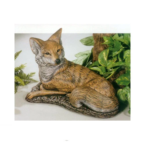 Fox Resting Garden Statue in Hi-Tone Finish 17" High - Image 2