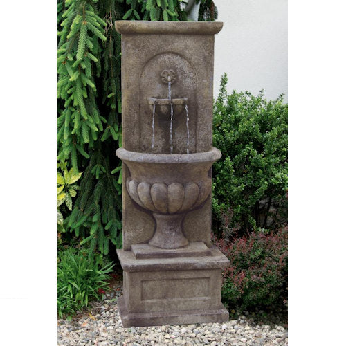 Roman Urn Wall Fountain with LED Light 66" High - Image 2