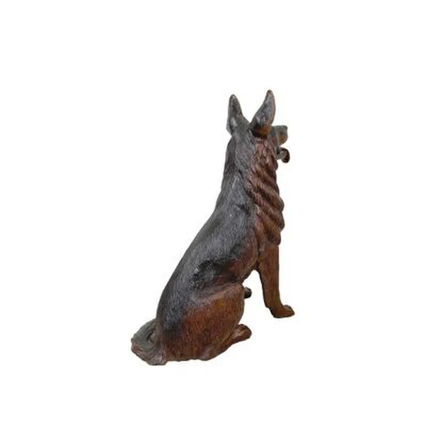 Sitting German Shepherd Dog Bronze Statue - Image 4