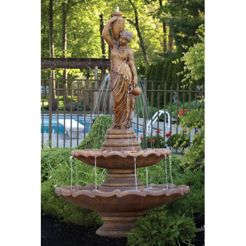 Two Tier Grecian Rebecca Woman Fountain  96" High - Image 4